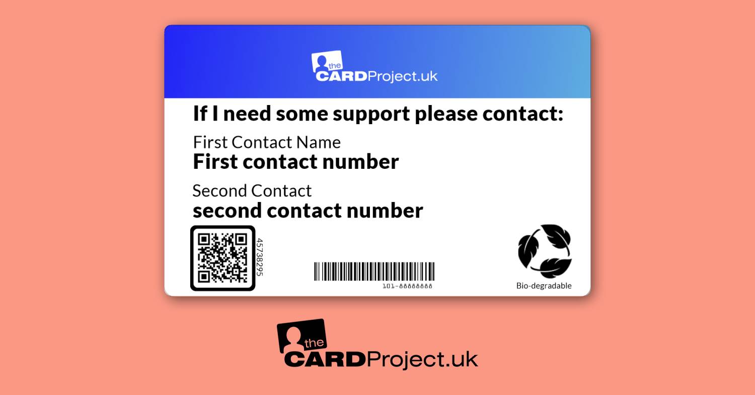 ASD Medical ID Card (REAR)